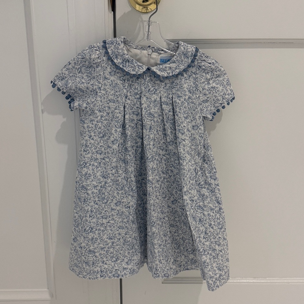 LULI & ME beautiful blue floral/toille dress- 3T! Perfect for EASTER!